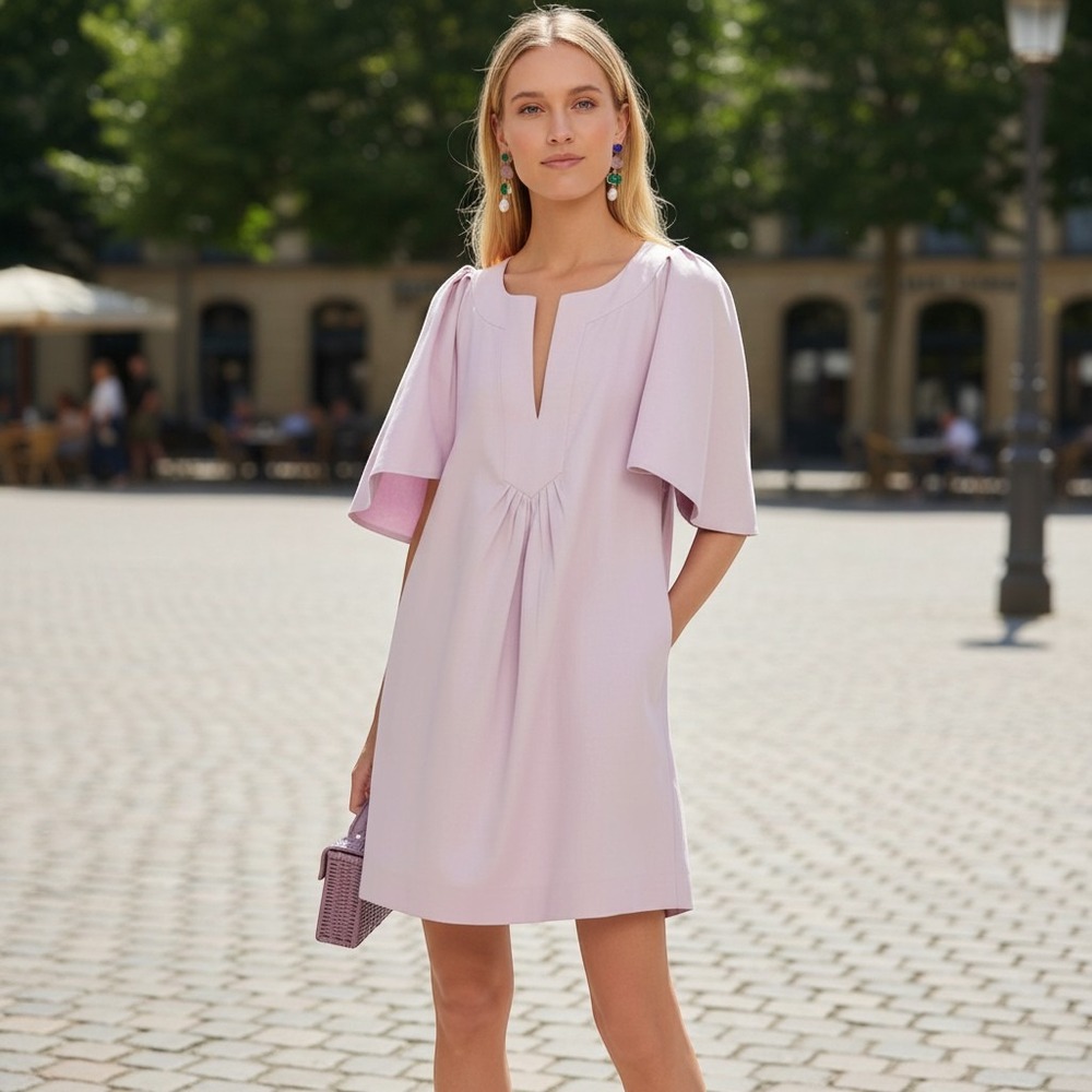 Tuckernuck x Pomander Place Lilac Finley Flutter Sleeve Cotton Dress XL Pink